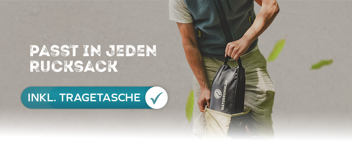 Кемпінговий стілець NaturBummler Cloud Sit Light - складаний, ультралегкий (2.65 кг), дихаючий, з сумкою, витримує 120 кг - для саду, риболовлі, відпочинку (Сірий)