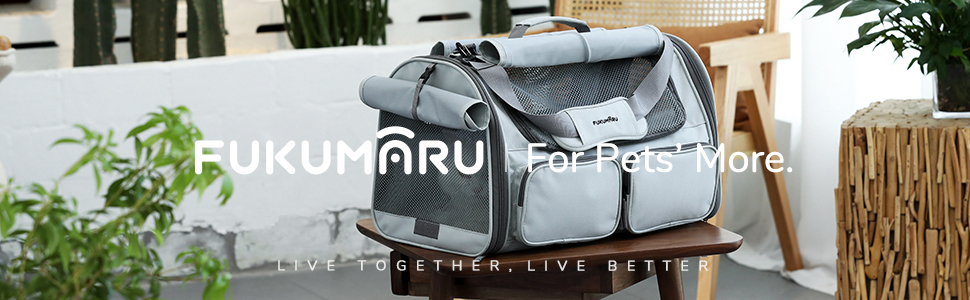 Транспортна переноска для котів та собак FUKUMARU, рожева, велика (до 22 кг)