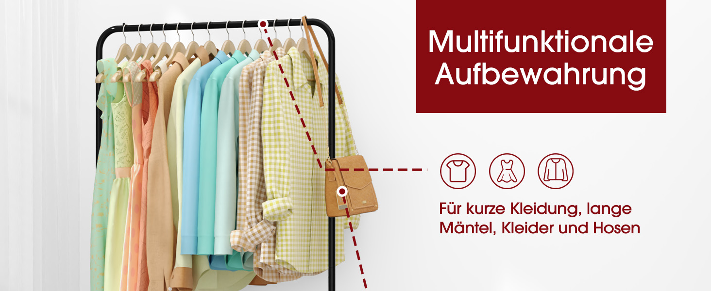 Стійка для одягу з полицею для взуття, чорна, 74 x 30 x 150 см