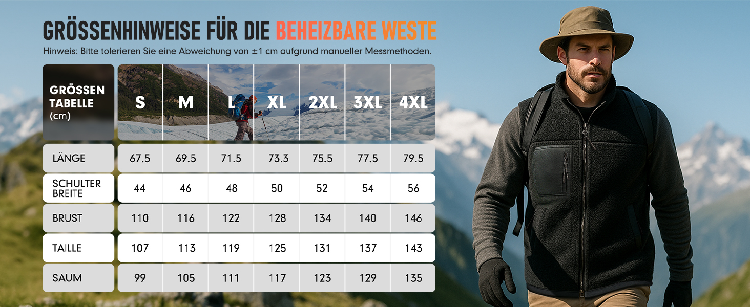 Обогрівальний жилет LABEWVI для жінок та чоловіків з акумулятором 10000mAh, USB, чорний