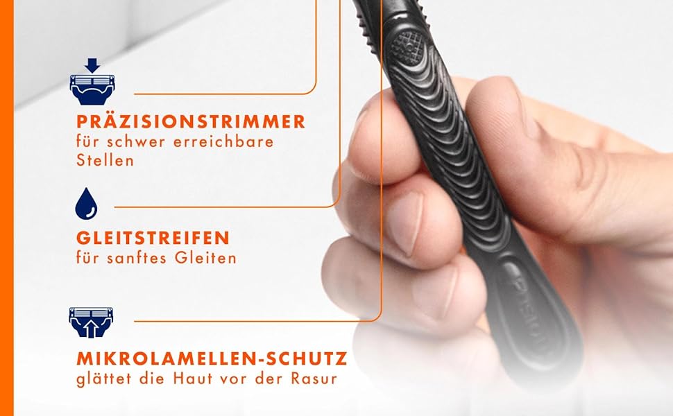 Смінні леза для чоловічої бритви Gillette Fusion 5, 20 шт, помаранчеві