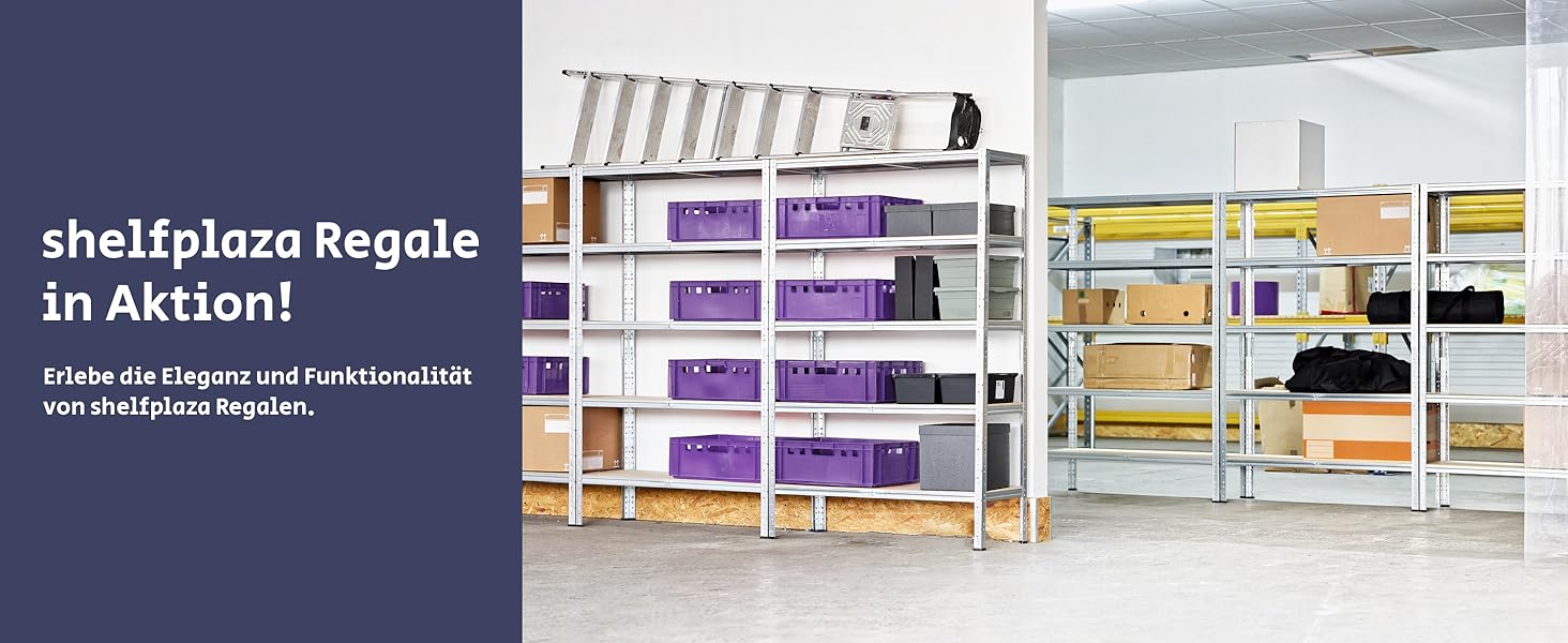 Shelfplaza® Heavy-Duty Metal Shelving Unit