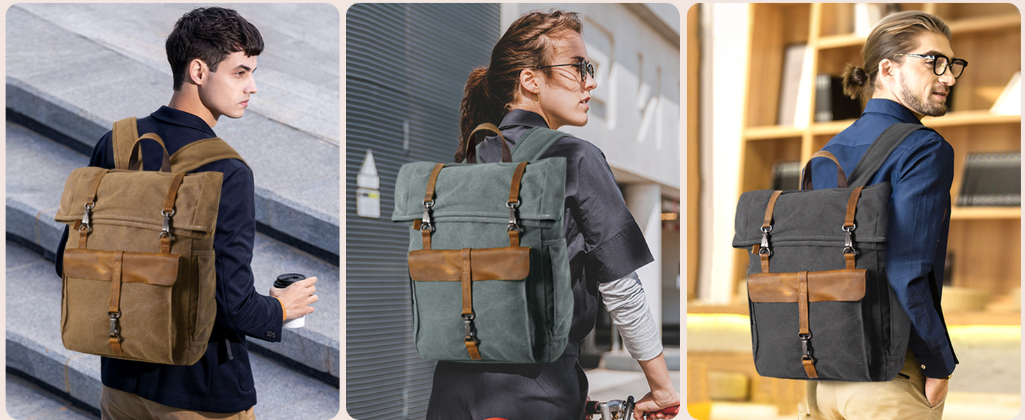 Рюкзак FANDARE Rolltop з водонепроникною тканиною, 15.6