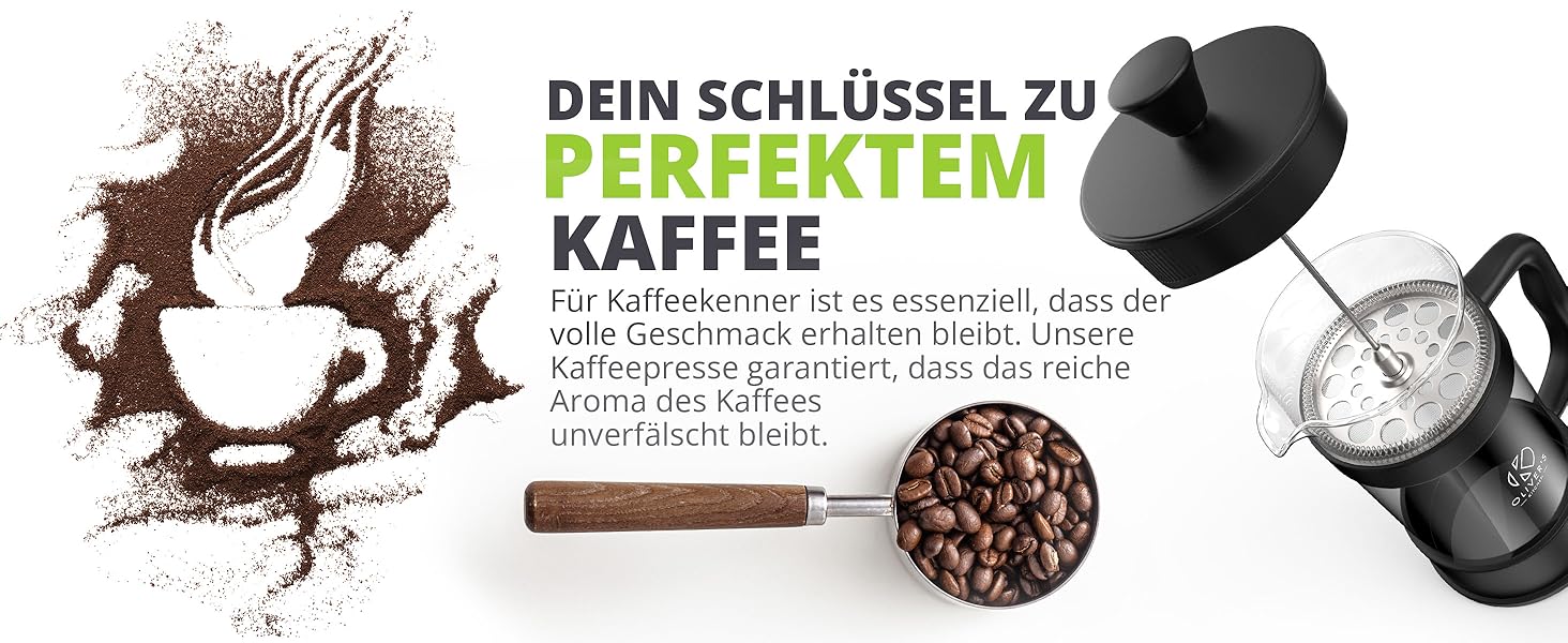 Френч-прес Oliver's Kitchen® - 1 літр, чорний: для автентичного кавового смаку