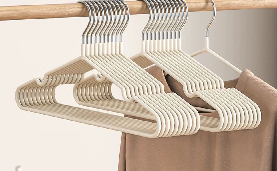 Набір вішалок для одягу з металу, 30 шт., з вирізами для плечей, стійкі до іржі, економія місця, 40 см, чорні