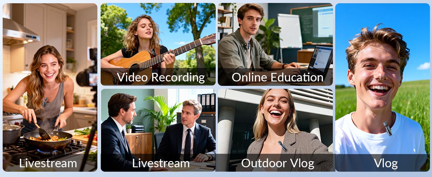 Портативний мікрофон для iPhone та USB-C, міні мікрофон з шумозаглушенням та LED-дисплеєм, ідеальний для Vlog та TikTok