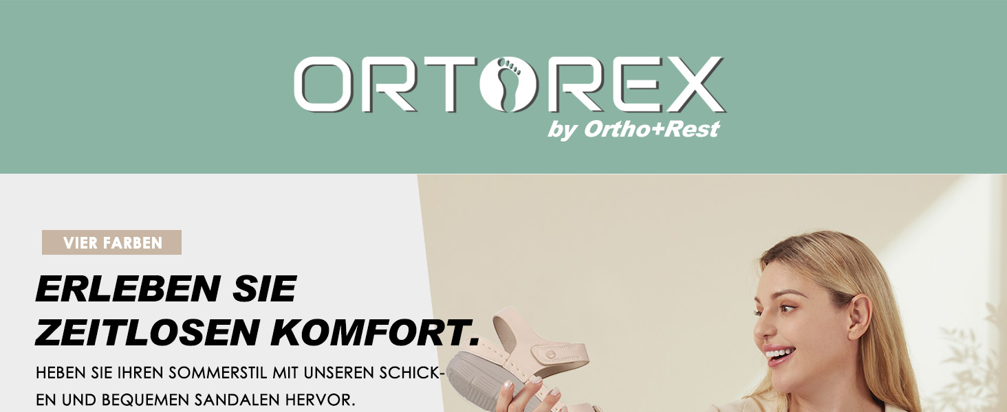 Ортопедичні сандалі жіночі Ortho + Rest з підтримкою склепіння стопи, чорні, 41 EU - зручні для ходьби