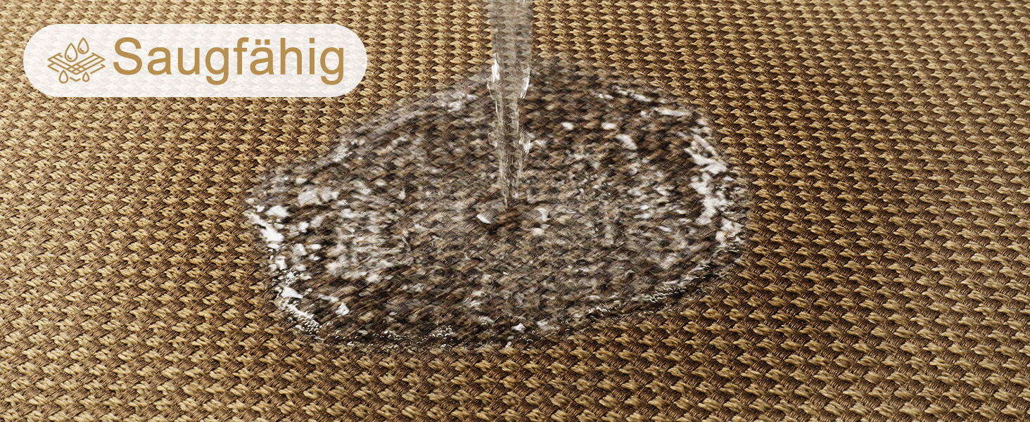 Килимок для дому LEKEEPGO 43x75 см, антиковзаючий, миючий, вбираючий, для внутрішнього використання (колір: світло-коричневий)