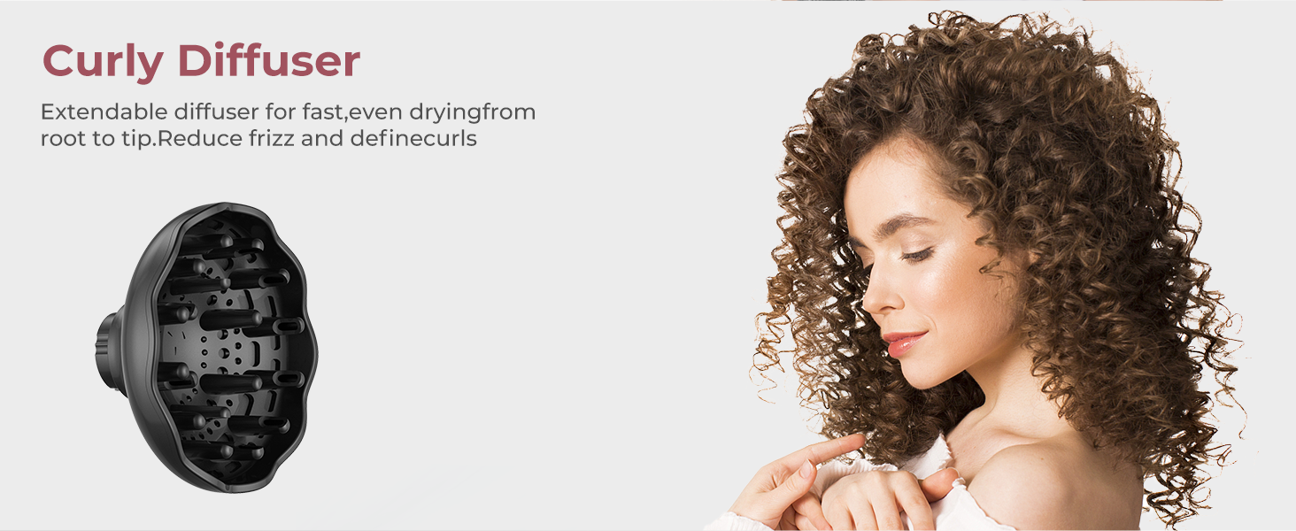 Професійний набір для укладки волосся 6 в 1 Air Styler Pro: фен, щітка, плойка, автоматична завивка, 1000W, для всіх типів волосся (чорний)