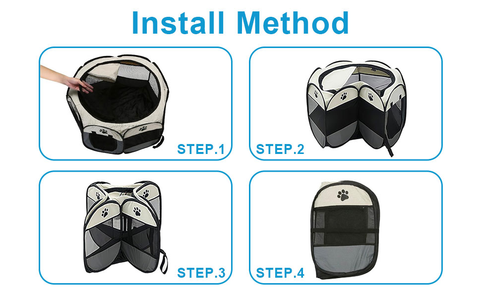 Складана переносна вольєр для цуценят та собак, 74x74x43 см, водовідштовхувальне полотно Oxford, для собак, котів, кроликів