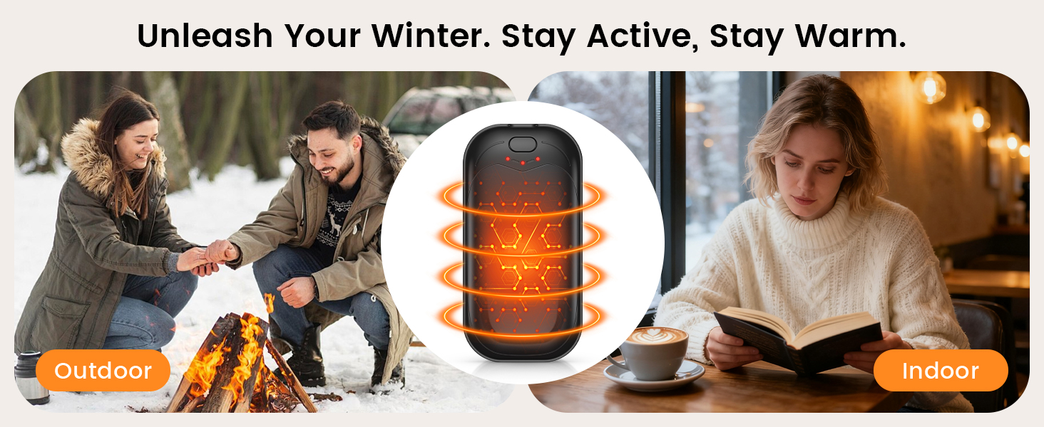 Електричні грілки для рук Gabless 2 шт., USB, портативні, 3 рівні нагріву, швидкий нагрів, чорні - чудовий подарунок для чоловіків та жінок