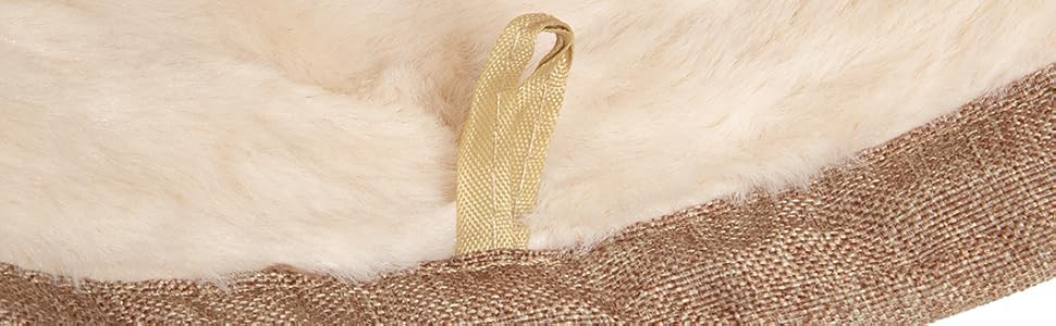 Ігровий тунель для котів CanadianCat XXL, плюшевий, 150×35 см, з іграшкою, бежевий