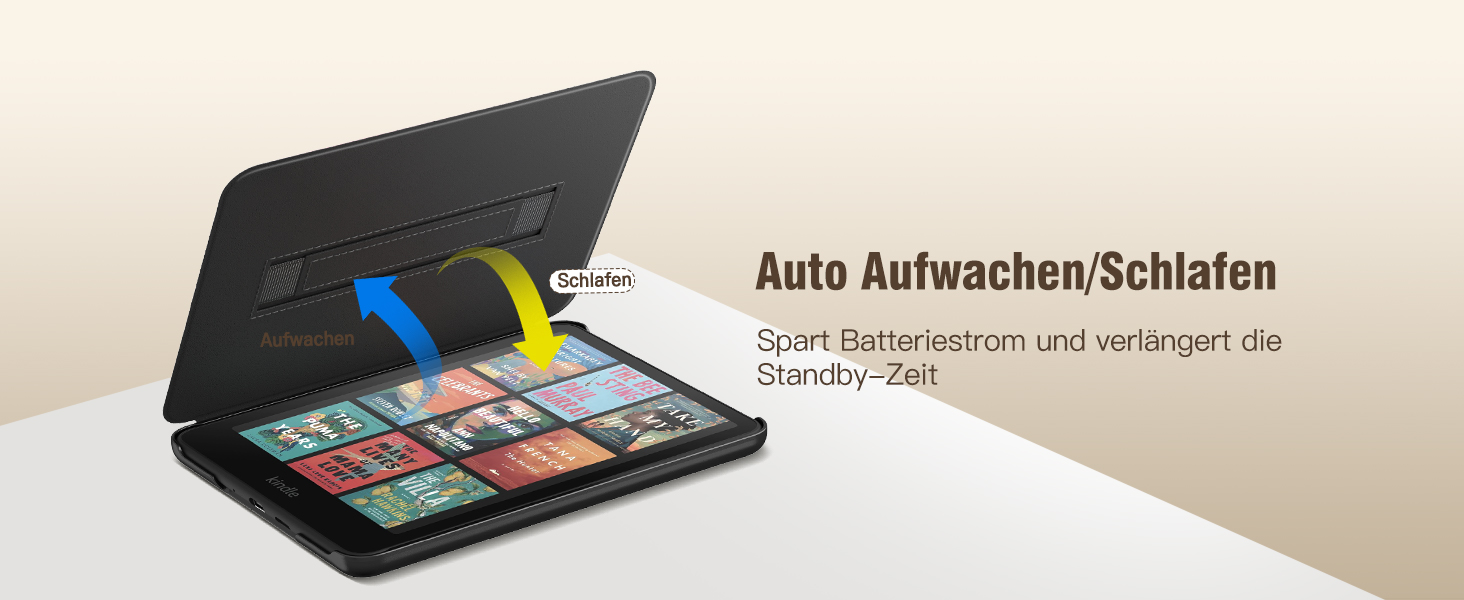 Чохол MoKo для Kindle Paperwhite 12-го покоління (2024) та Kindle Colorsoft Signature Edition (2024), зелений, з авто-ввімкненням/вимиканням та зручною петлею для руки