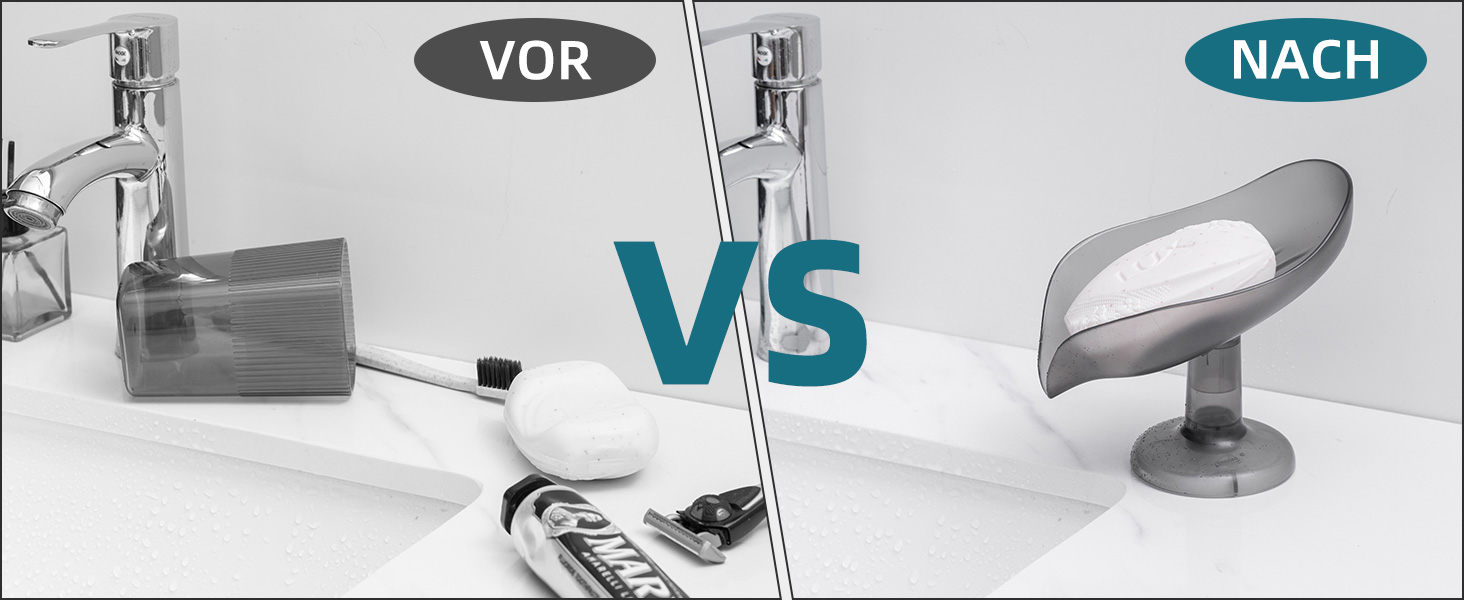 Набір мильниць з піддоном TAILI, 2 шт., сірий колір, витримують до 5 кг, без свердління, для ванної кімнати та кухні