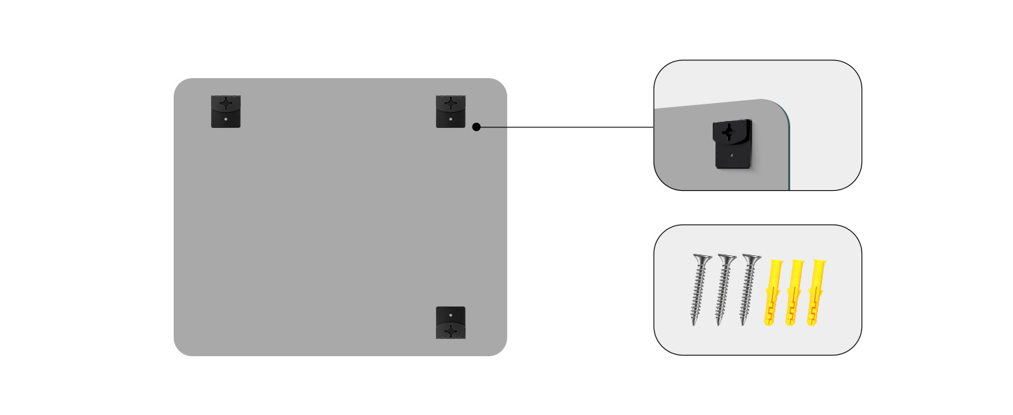 Рамковий настінний дзеркало 75x75 см без рами для ванної, спальні, вітальні. Можливість вертикального та горизонтального кріплення