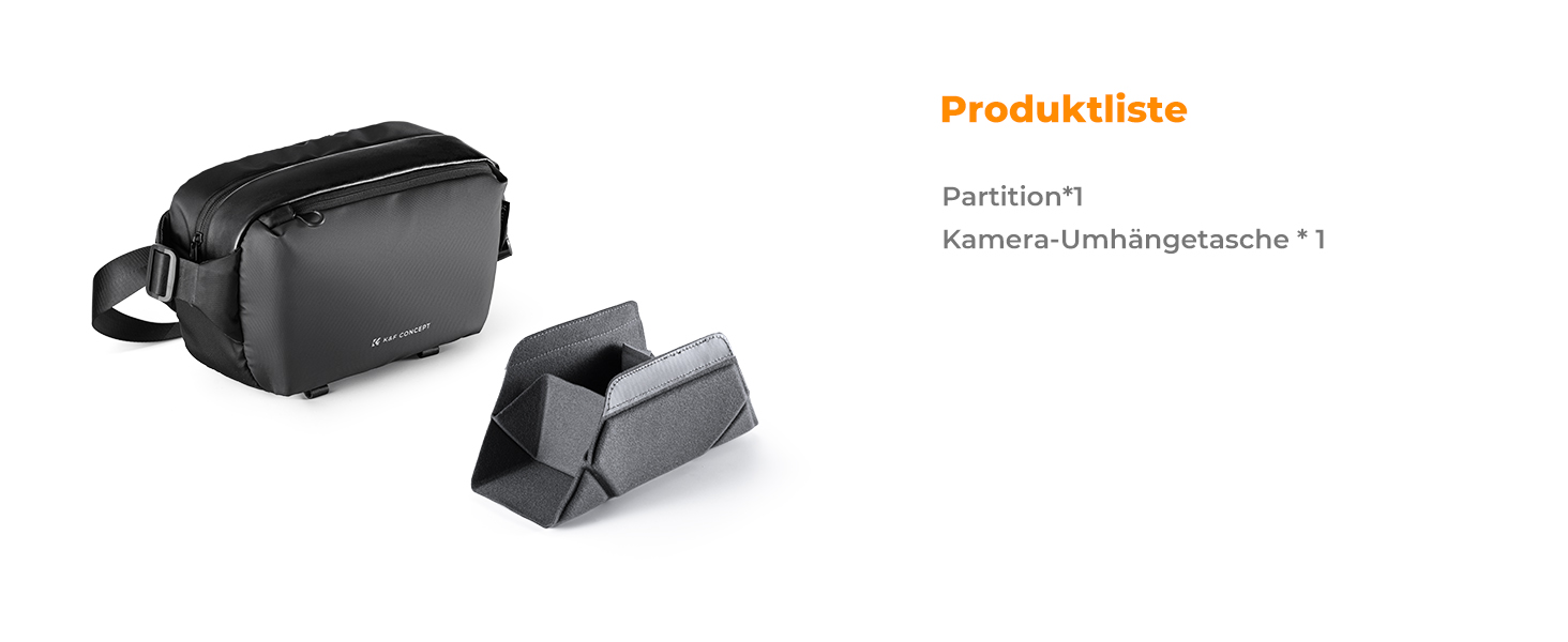 Рюкзак для камери K&F Concept, сумка через плече, фотосумка, чорний (M)