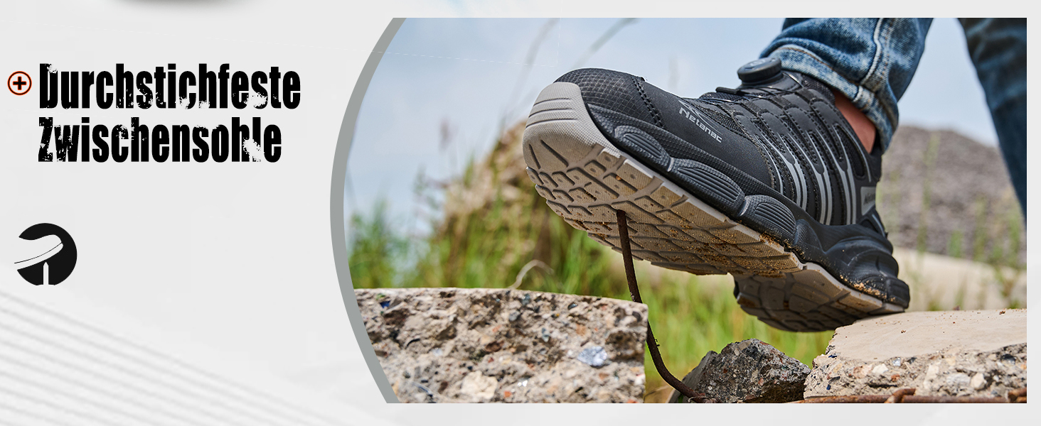 Черевики робочі чоловічі легкі, захисні черевики зі сталевим підноском, жіночі, дихаючі, зручні, широка колодка, гумова підошва, помаранчеві, 40 EU