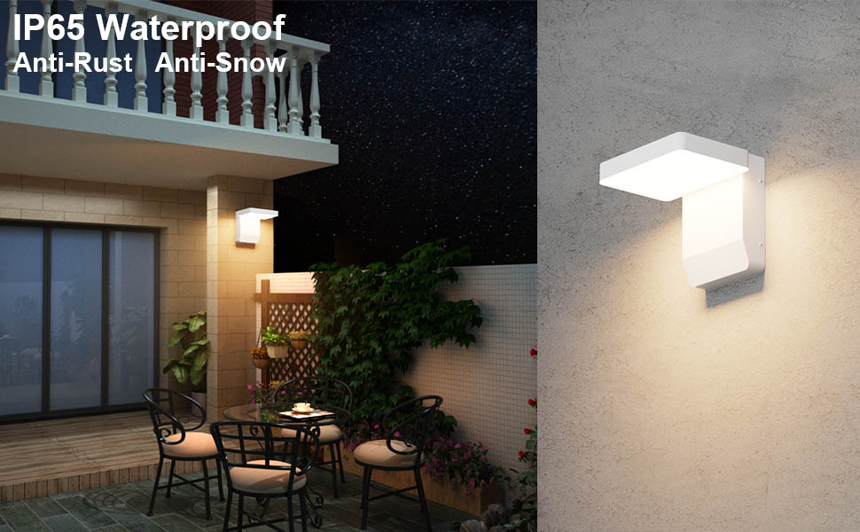 LED вуличне освітлення K-Bright 20W з датчиком руху, IP65, для балкона та саду (білий)