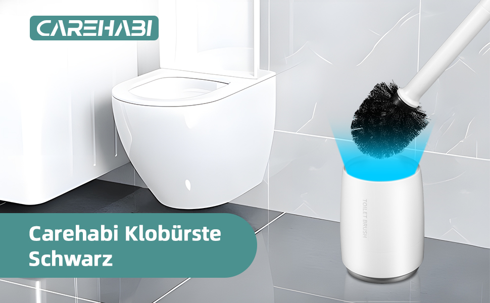 Набір для туалету Carehabi: щітка для унітазу з підставкою, білий | Комплект для ванної кімнати