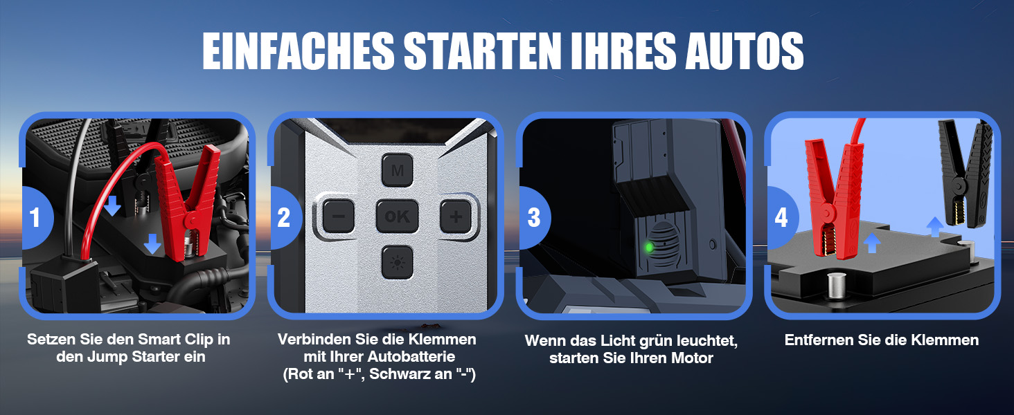 Powerbank Starthilfe 7000A з компресором та LED-ліхтариком: 160PSI, 12V для бензинових та дизельних авто