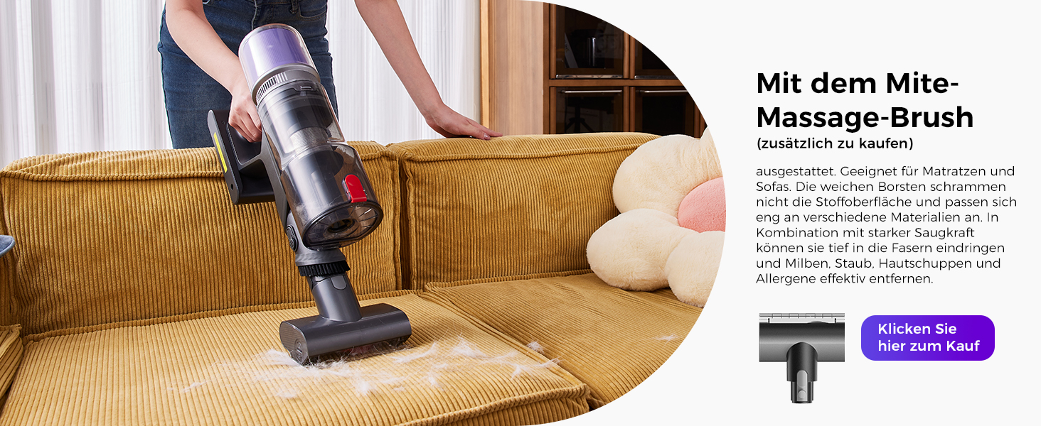 Бездротовий пилосос Proscenic P16 з акумулятором, 55 кПа, 550 Вт, 65 хв, гнучкий гофрований з'єднувач, GreenEye, щітка Anti-Tangle, для килимів, твердих поверхонь, шерсті домашніх тварин, автосалонів, блакитний