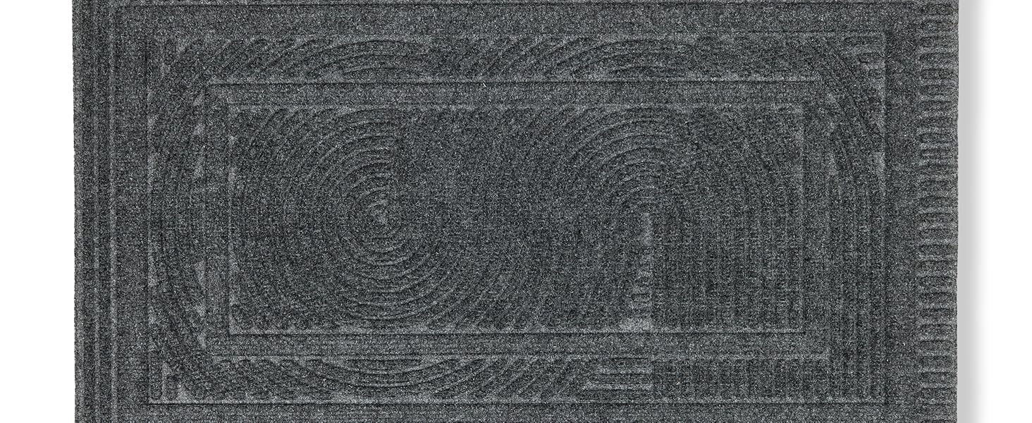 Придверний килимок Astra 45x75 см, протиковзкий та стійкий до витеру, вологостійкий килим для вхідної зони та балкона, антрацит