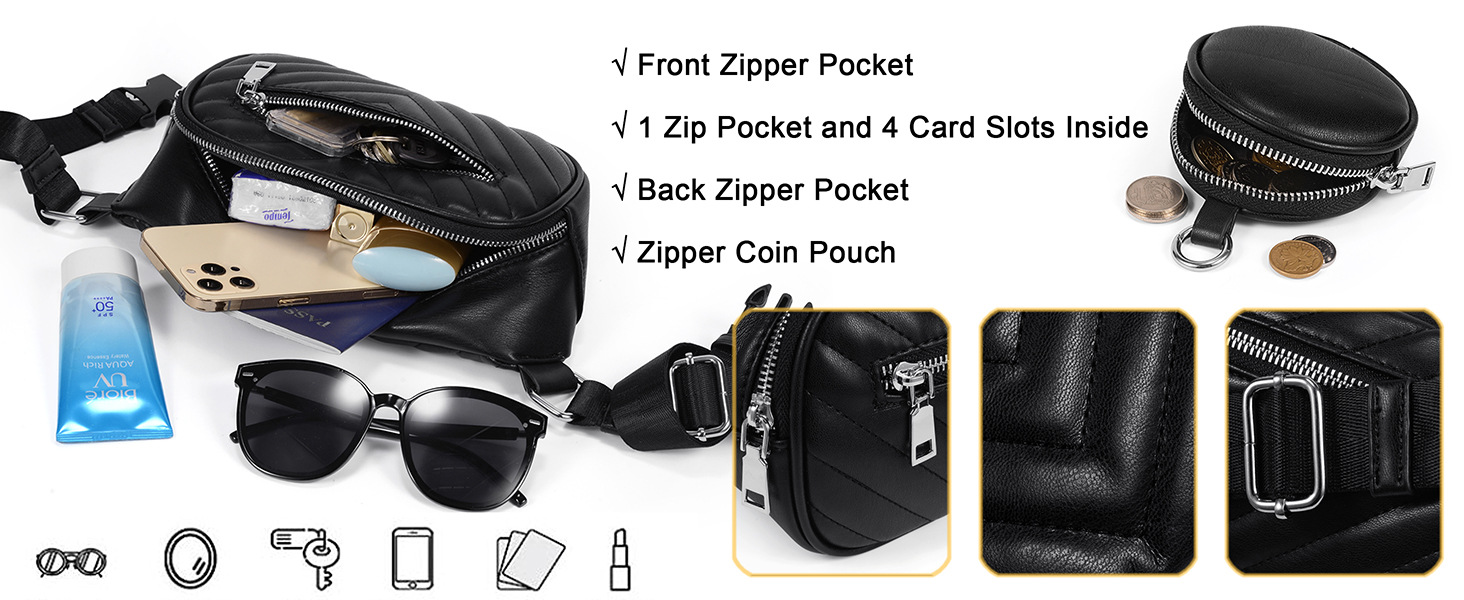 Жіночий гаманець UTO з PU шкіри, багатофункціональний на замку, клатч для телефону (1285, чорний)