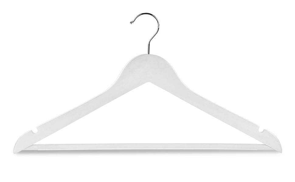 Набір з 20 дерев'яних вішалок для одягу Sjard з кільцем з кедру, захист від молі, з перекладиною для штанів, сертифікат FSC®