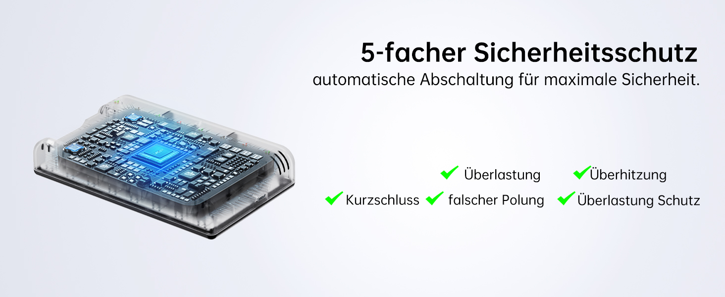 Зарядний пристрій Dlyfull для акумуляторів AAA/AA, 8-канальний зарядний пристрій з LED-дисплеєм, 5V/2A USB-C, для NI-MH/NI-CD, чорний