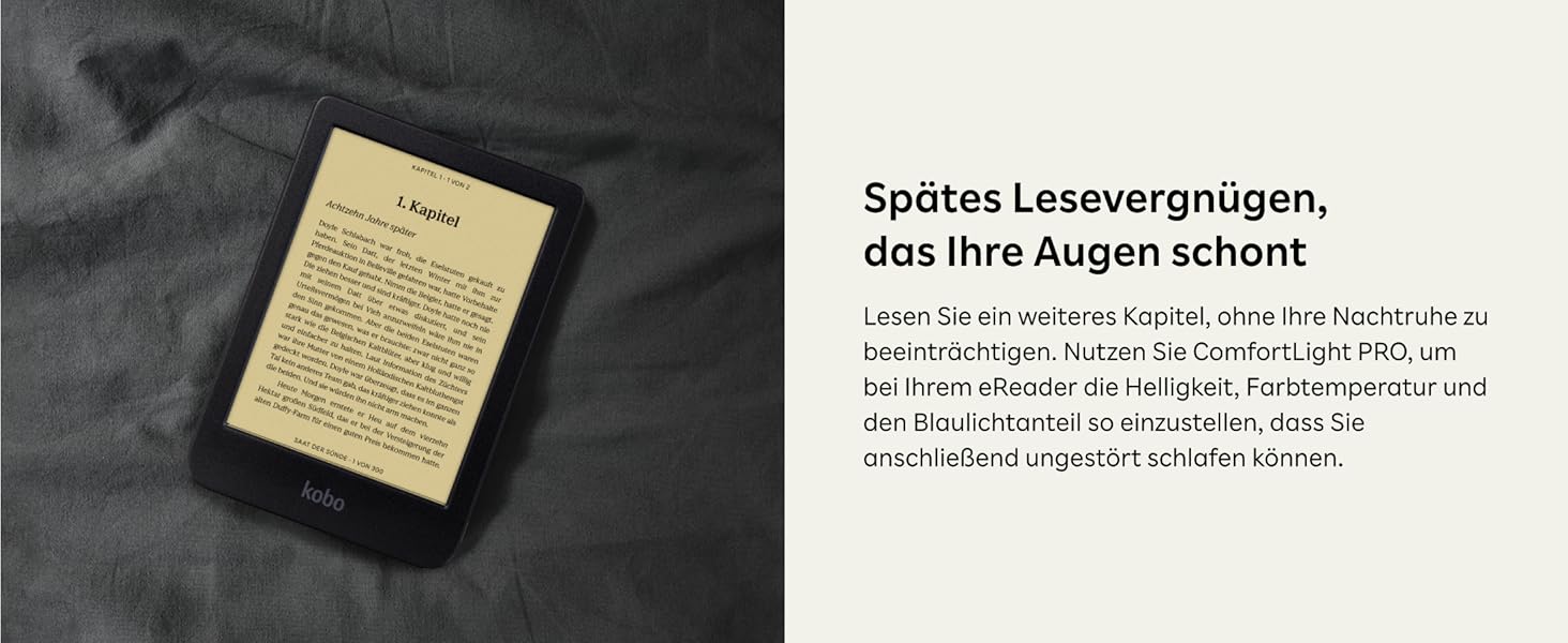 Kobo Clara BW: eReader з 6-дюймовим сенсорним екраном, ComfortLight PRO, підтримка аудіокниг, водонепроникність, 16 ГБ, чорний