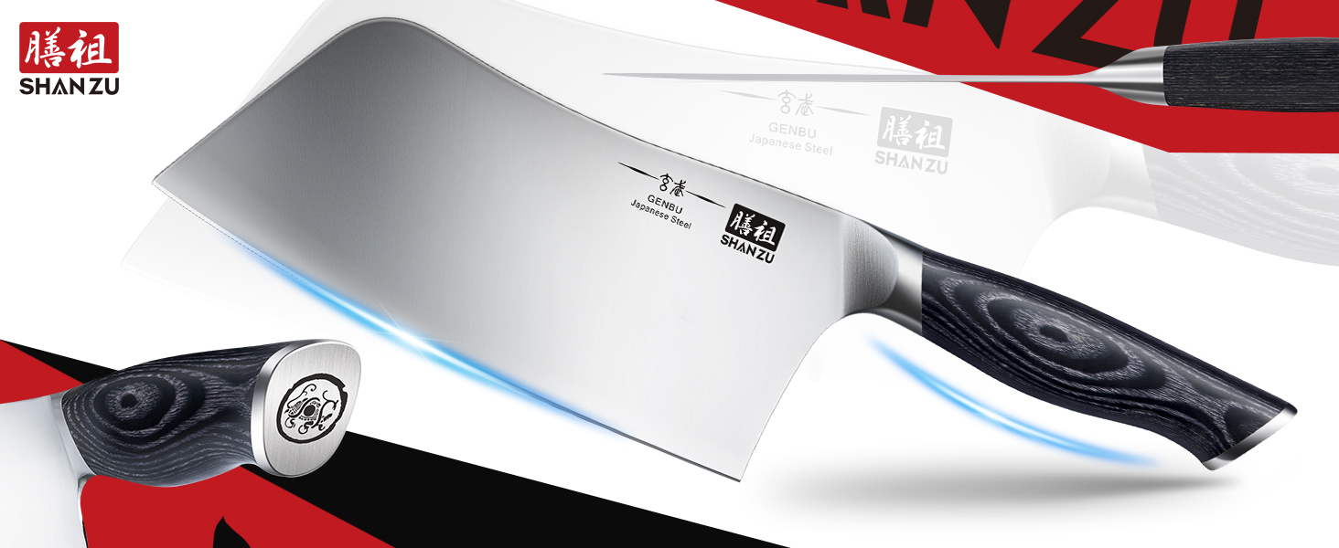 Ніж кухарський SHAN ZU, 18 см, професійний, з високоякісної сталі, з ручкою з дерева K133