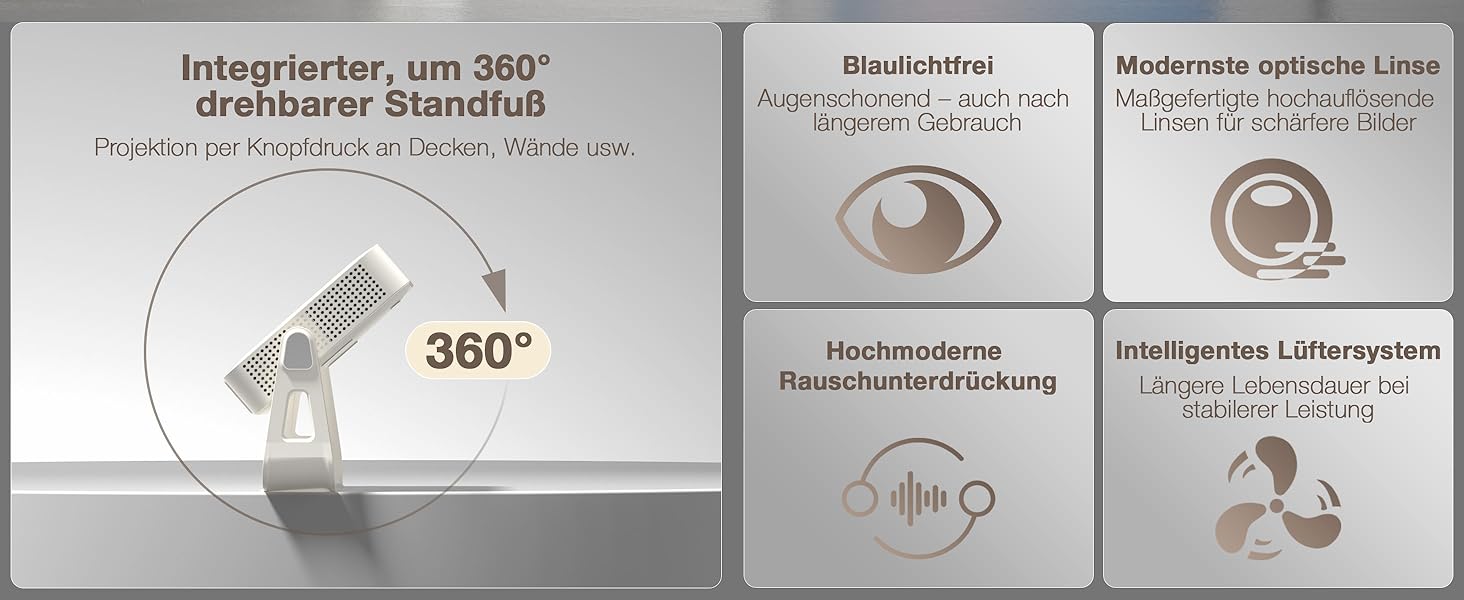 Mini проєктор VOPLLS 4K з автофокусом та корекцією трапеції: Full HD WiFi6 Bluetooth, 700ANSI, для дому та на вулиці (Чорний)