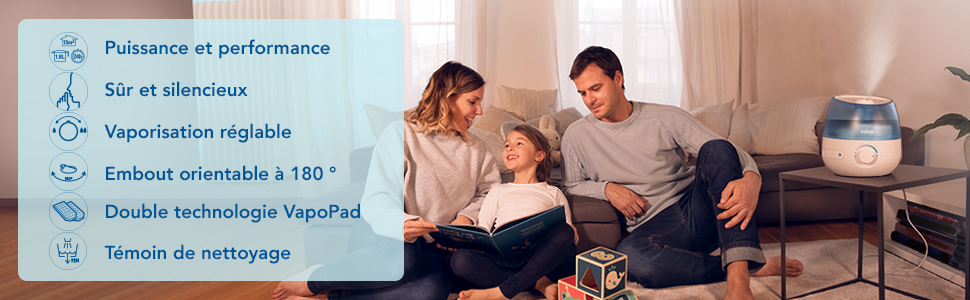 Зволожувач повітря Vicks Mini Cool Mist Ultraschall VUL525 - компактний, тихий, для сну, кашлю та застуди