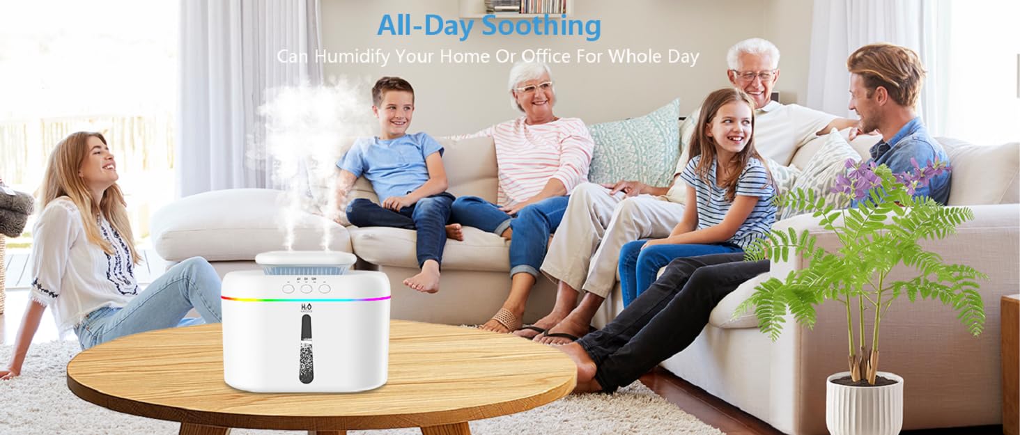 Зволожувач повітря Mini AIR Humidifier з LED-підсвічуванням для дитячої кімнати, офісу, спальні та рослин (Зелений)