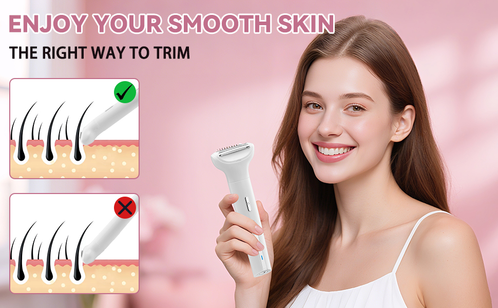 Епілятор для жінок 5-в-1: гоління, стрижка, триммінг обличчя, тіла та бікіні. Вологостійкий, акумуляторний тример з USB-зарядкою