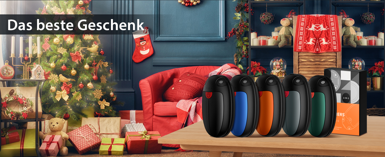 Електричні грілки для рук, набір 2 шт. - 20 годин тепла, USB, 3 температурні режими, для спорту та Raynaud's, сірий