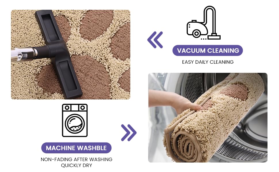 Килимок для дому 50x80 см, антиковзаючий, миючий, низький профіль, супер вбираючий, для брудних лап собак, бежевий