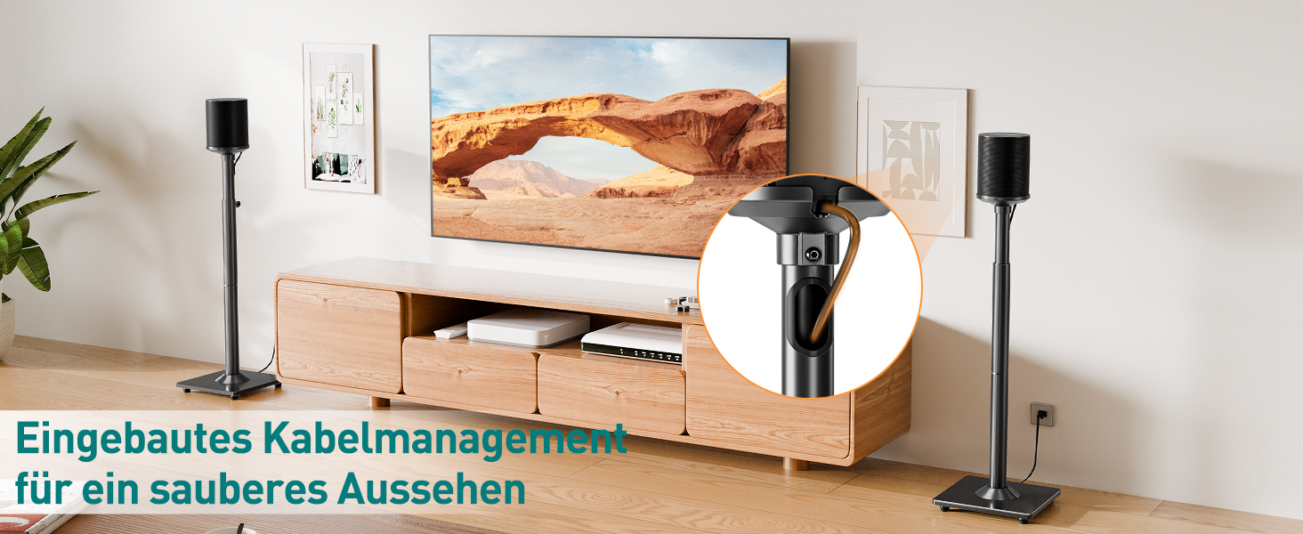 Підставка для колонок ELIVED для Sonos One, One SL, Play: 1, Era 100, регульована висота 88,8-110,3 см, пара, EV5024