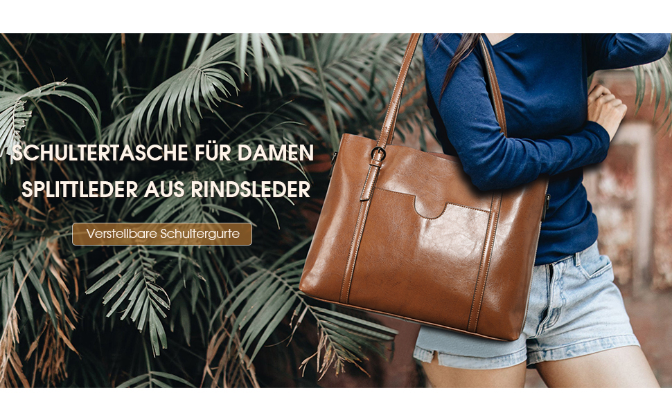 Сумка жіноча S-ZONE 3 в 1 з натуральної шкіри (темно-коричнева) - шопер, кросбоді, для ноутбука