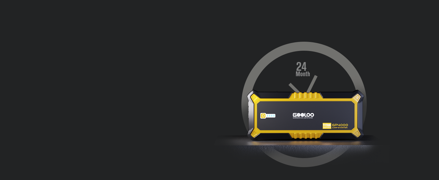 Powerbank Starthilfe GOOLOO GP2000 для автомобіля: 4000A, USB-швидка зарядка, LED, для бензину та дизеля (12V)