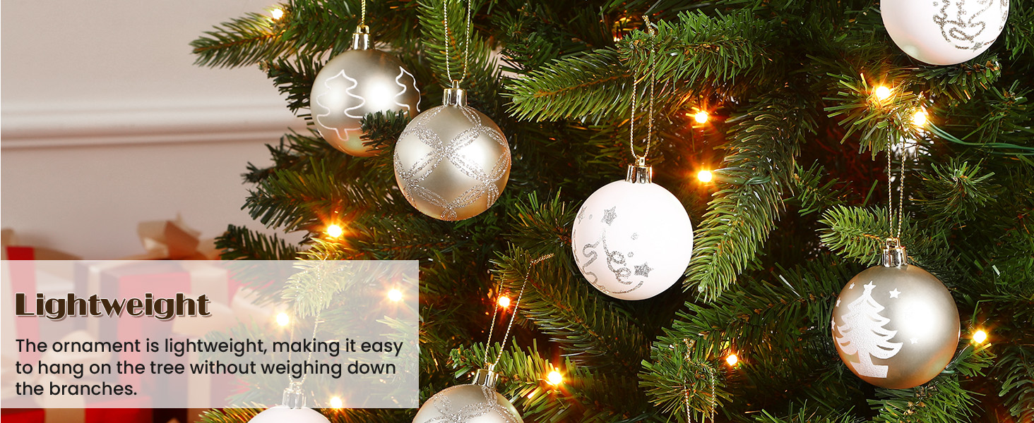 Набір прикрас для ялинки Shareconn 30 шт. 60 мм (Червоний & Золотий)