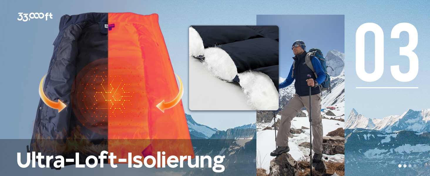 Чоловіча степкова жилетка 33000ft - тепла спортивна жилетка для туризму, гольфу, їзди на конях та активного відпочинку. Водовідштовхуюча жилетка з 4 кишенями. Колір: темно-синій, розмір S