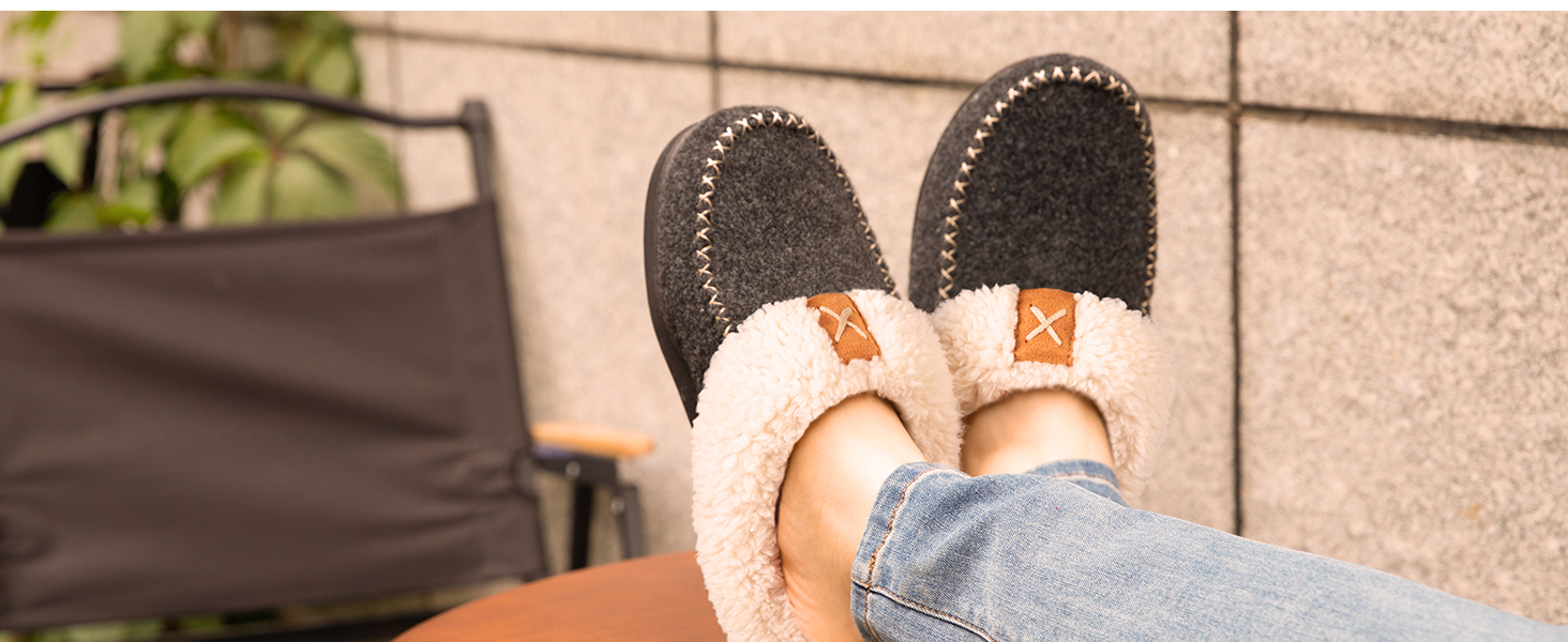 Жіночі домашні тапочки LongBay з вовняного вигляду з піною з пам'яті, м'яке Sherpa-підкладка для дому та вулиці, 38/39 EU, сірі