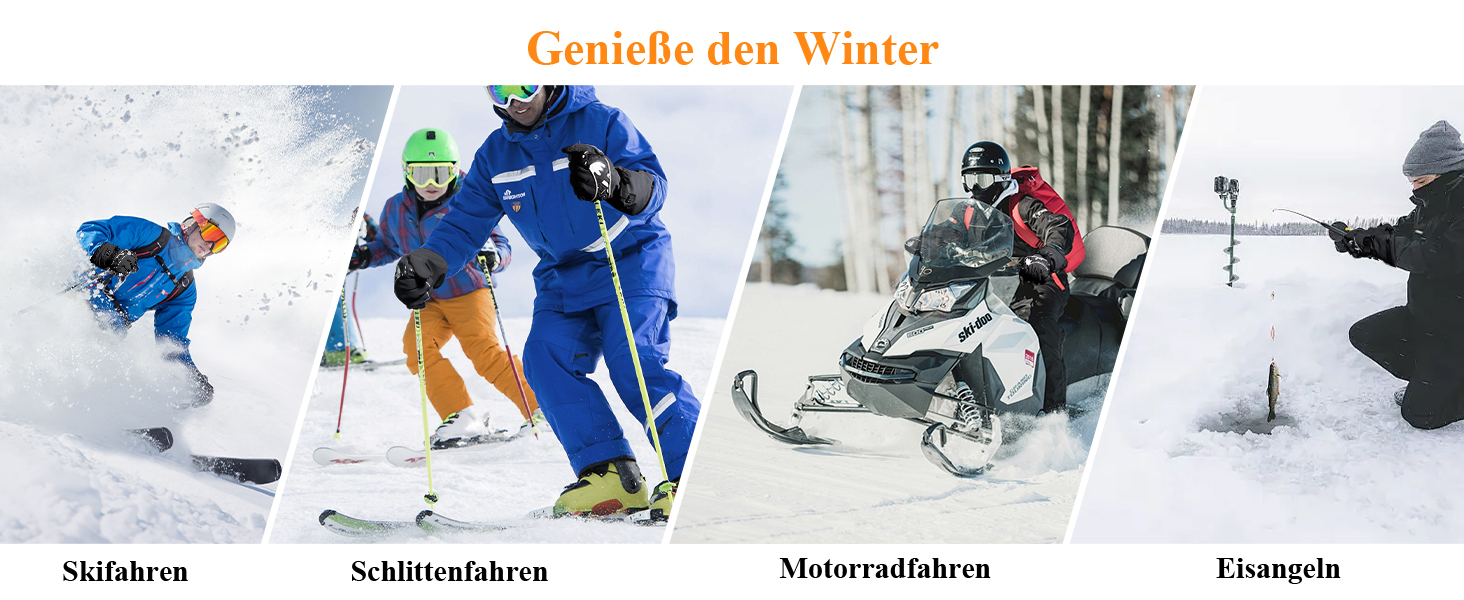 Нагріваючі рукавички Minthouz W13 з акумулятором 5V 5000mAh для чоловіків та жінок, з підтримкою сенсорного екрану та водонепроникним дизайном, для активного відпочинку