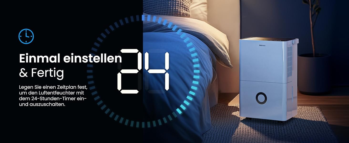 Про Breeze Зволожувач повітря 30л/24г - електричний з Wi-Fi та додатком - датчик вологості, 4л бак, таймер, шланг - від вологи та плісняви