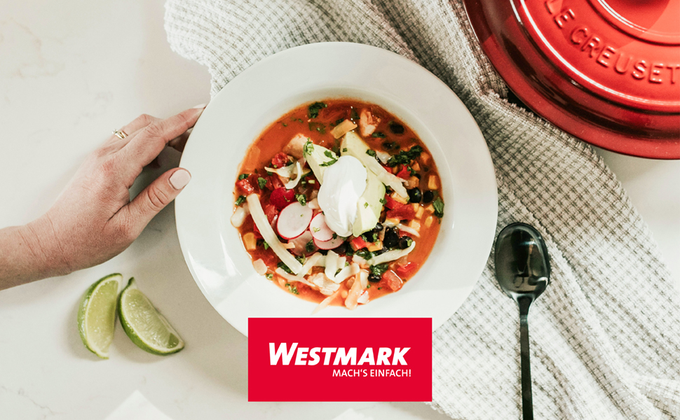 Набір кухонного приладдя Westmark Glory 6 предметів (Німеччина) - лопатка, прес для картоплі, ополоник, шумівка, ложка для спагетті, ложка для перемішування - чорний