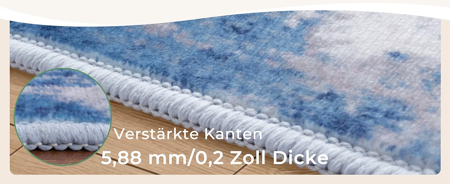 Килимок-довгий килим (Runner) з неслизьким покриттям, короткий ворс, для кухні, миється, складається, абстрактний дизайн, для входу, кухні, вітальні та офісу, блакитно-чорний (120 x 180 см, теракотовий)