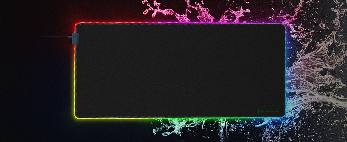 Ігрова мишка Pad Black Shark Manta P3 XL (90x40 см) - килимок для миші з RGB підсвічуванням, вологостійкий, чорний