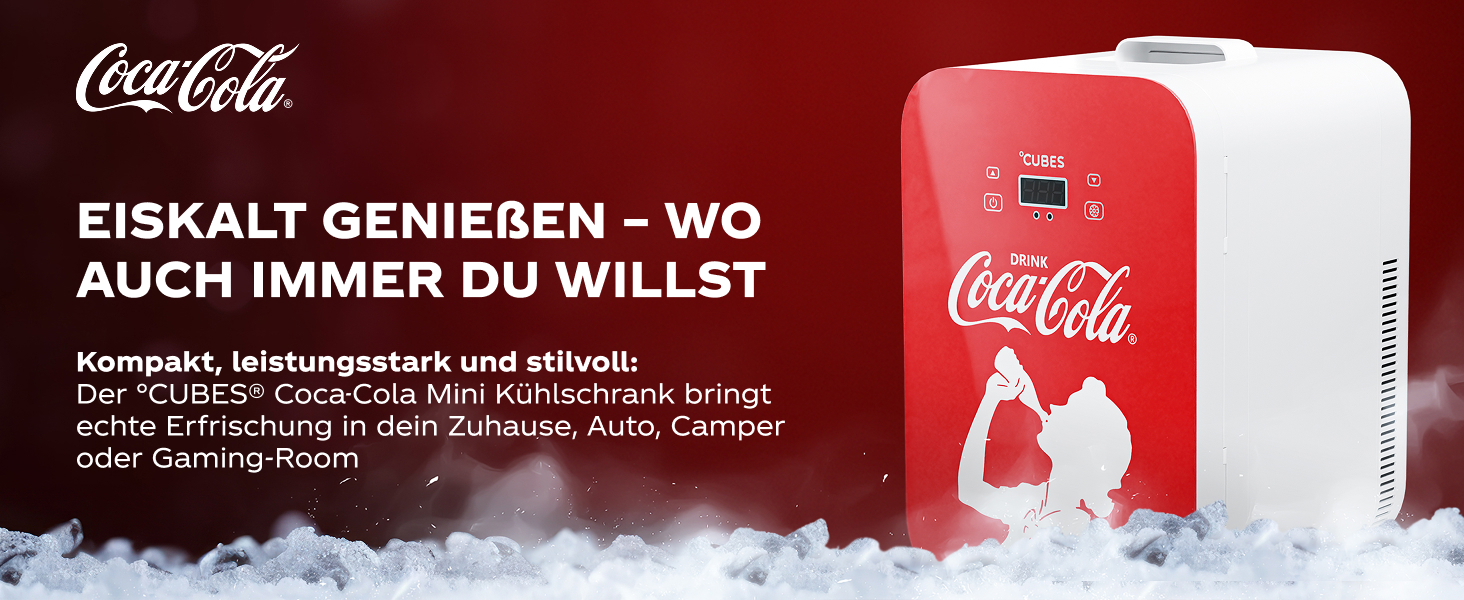 Міні-холодильник Coca-Cola 9.3л з LCD-дисплеєм: Автомобільний та побутовий, тихий та енергоефективний 12V/220V