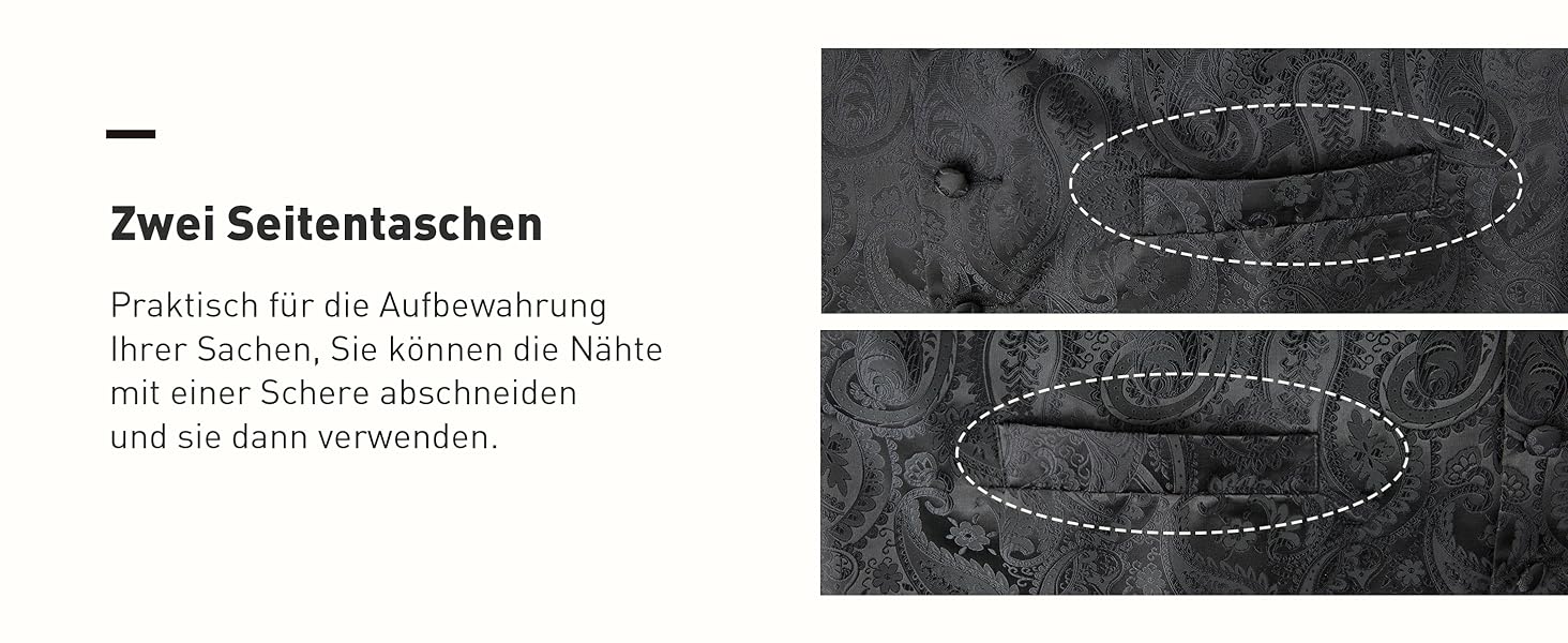 Краватка чоловіча квіткова, нагрудна хустка, кишеньковий хустинка HIDERN, жаккард, для весілля, бежева (XL)